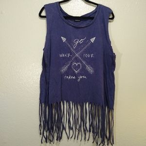 Torrid tank top fringed 2X